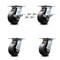 Service Caster 5 Inch Polyolefin Caster Set with Roller Bearing 4 Swivel Lock and 2 Brake SCC SCC-35S520-POR-SLB-BSL-2-BSL-2 - alternate 6